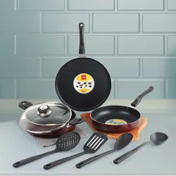 CELLO Aluminium Prima Pro Non-Stick Cookware Set, 7 Pieces