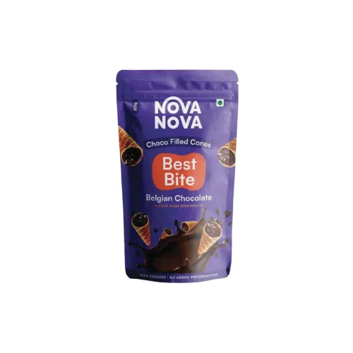 Image of Nova Nova Best Bite Choco Filled Cones - Pack of 2 (100g)