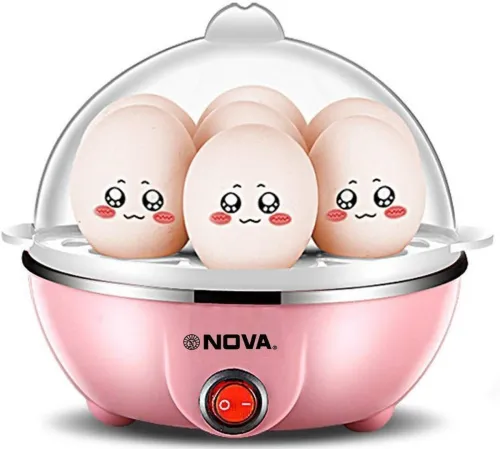 Image of NOVA Pink Electric Egg Boiler NEC1530 Egg Cooker (Pink, 7 Eggs)