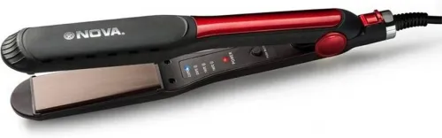 Image of NOVA Temperature Control Professional NHS-982/00 Hair Straightener (Black/Red)
