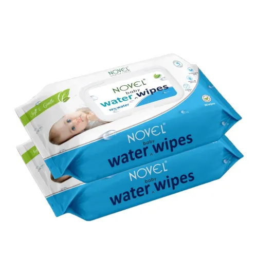 Image of NOVEL Baby 99% Water Wipes 80 Sheets pack of 2 with Lid