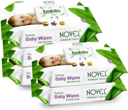 Image of NOVEL Baby Wipes 400 Wipes (80 Sheets * pack of 5)