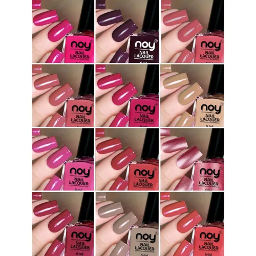 Image of noy Quick Dry Glossy Finish Nail Polish(Pack Of 12),72 Ml