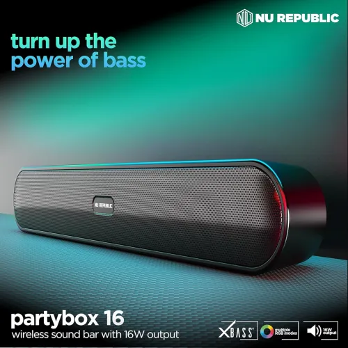 Image of Nu Republic Party Box 16 Bluetooth Soundbar
