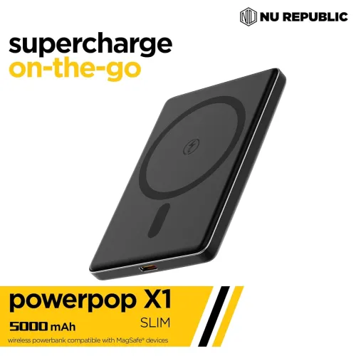 Image of Nu Republic Powerpop X1 5000mAh Slim MagSafe Power Bank