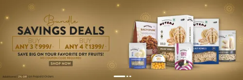 Image of NUTRAJ Bundle Bazar Savings : Buy Any 4 Dry fruit Set at ₹1399