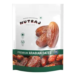 Nutraj UAE Arabian Dates 1kg (500g X 2) Pouch|Khajur|Dry Fruits and Nuts|Grocery