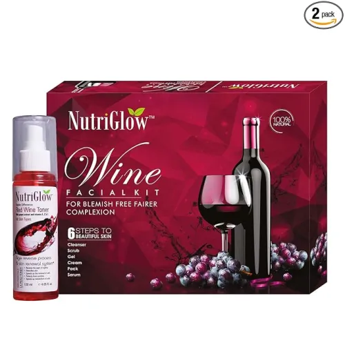 Image of NutriGlow Wine Facial Kit + Red Wine Toner (Pack of 2)