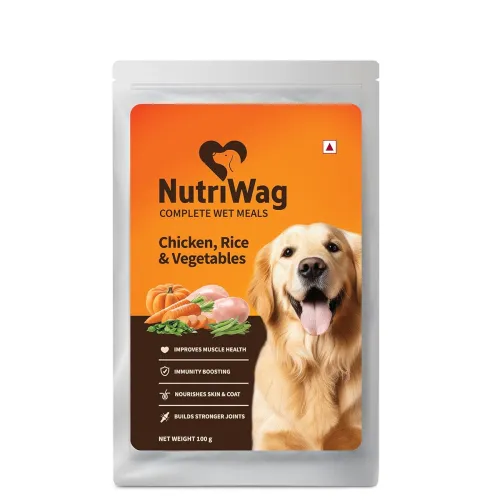 Image of Nutriwag Real Chicken Rice Vegetables Wet Dog Food 100gm