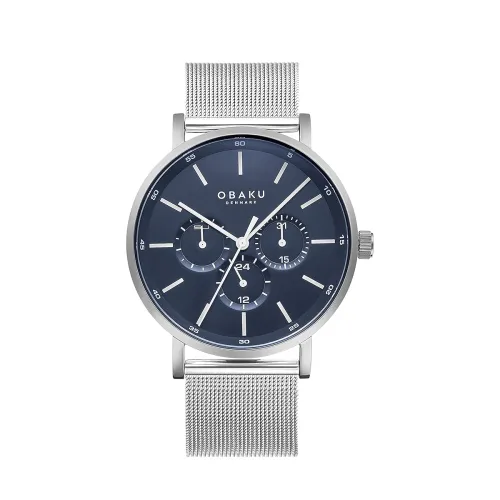 Image of Obaku EGE Cyan Analog Blue Dial Men's Watch-V246GMCLMC