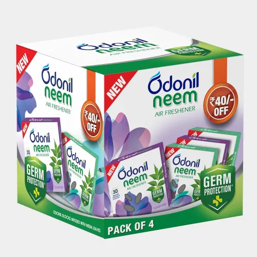 Image of Odonil Neem Mixed Fragrances Air Freshener Blocks 192g (Pack of 4)