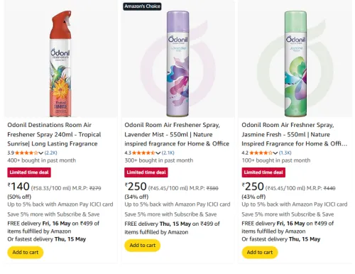 Image of Odonil Room Air Freshener Starting @ ₹149