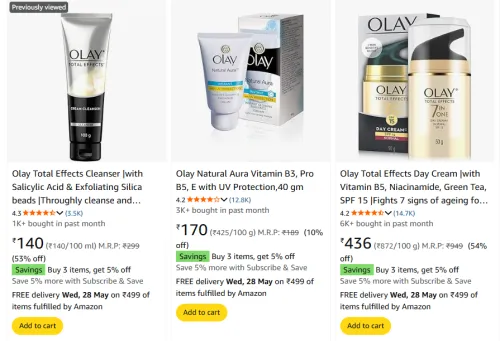 Image of Olay Beauty Product Minimum 50% Discount