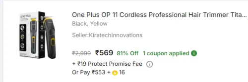 Image of One Plus OP 11 Cordless Hair Trimmer