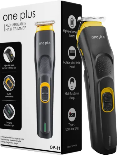 Image of One Plus OP 11 Cordless Professional Hair Trimmer Titanium coated blade waterproof Trimmer 120 min Runtime 4 Length Sett