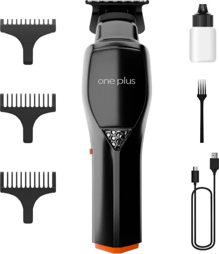 Image of One Plus OP 991 Cordless Professional Hair Clipper Dual LED Titanium coated blade Trimmer 150 min Runtime 4 Length Setti