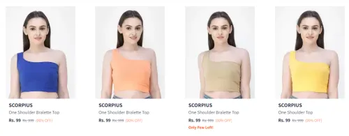 Image of One Shoulder Bralette Top Starting @99