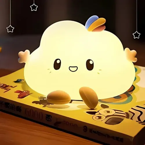 Image of One94Store Big Cloud Face Silicone Night Light