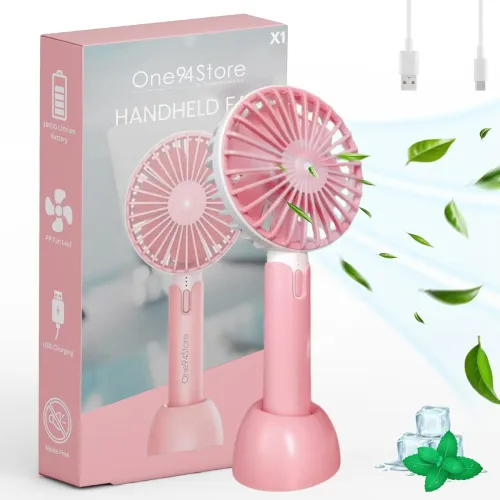 Image of One94Store Portable USB Rechargeable Fan – Pink