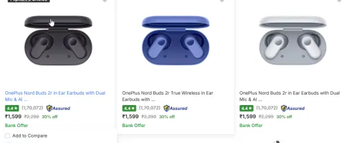 Image of OnePlus Nord Buds 2r in Ear Earbuds Starting Price @ ₹1599