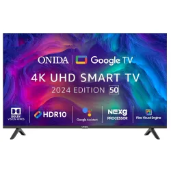 ONIDA 125 cm (50 inch) Nexg Series 4K Ultra HD LED Smart Google TV 50UIG (Black)