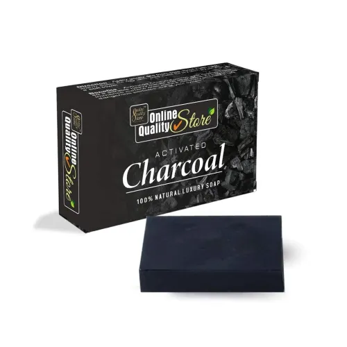 Image of Online Quality Store Activated charcoal soap (100 grams, Black)