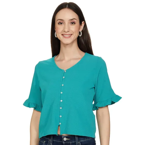 Image of ONLY Women's Solid Relaxed Fit T-Shirt