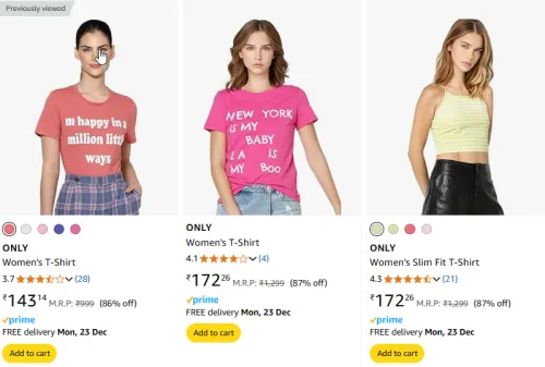 Image of ONLY Women's T-Shirt