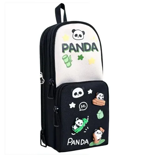 Image of Onpalm Enterprise Canvas Kawaii Pencil Case (3-compartment, large capacity)