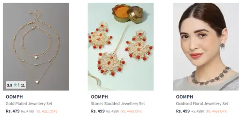 Image of OOMPH Women's Jewellery Set at Minimum 90% Discount