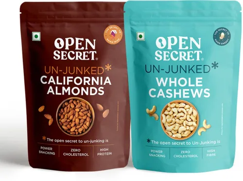 Image of OPEN SECRET Raw Badaami Badam California Almonds & Kaju Whole Cashews Assorted Nuts (500 g * pack of 2)