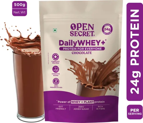 Image of OPEN SECRET Whey+ Protein Powder (500 g, Chocolate)