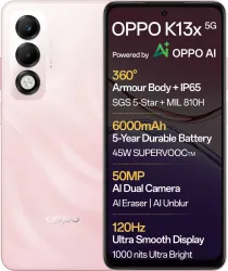 OPPO K13x 5G 6000mAh and 45W SUPERVOOC Charger
