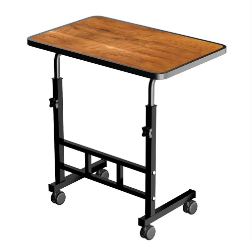Image of OPTIFINE Wooden Adjustable Height Table with Wheels