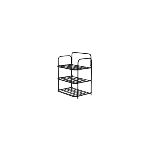 Image of OPTIFINE Durable Plastic & Metal Shoe Rack - 3-Tier