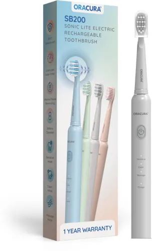 Image of ORACURA SB200 Sonic Lite Electric Rechargeable Toothbrush