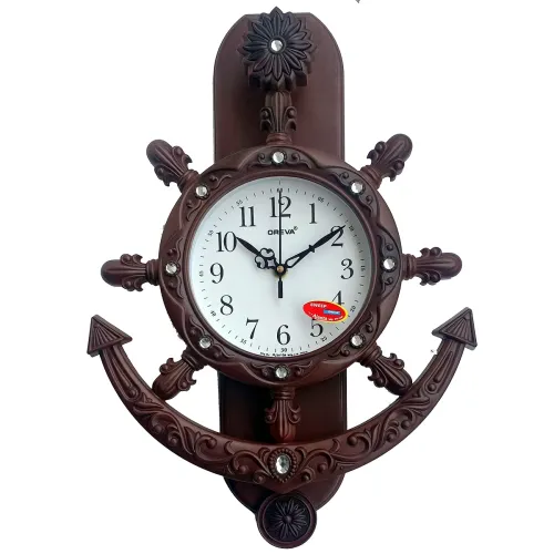 Image of OREVA AQ-2327 Plastic Pendulum Wall Clock 