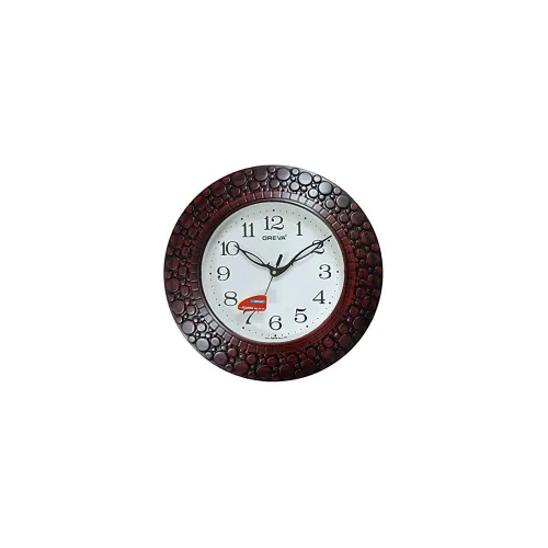 Image of Oreva Plastic Wooden Look Designer Wall Clock