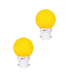 Orient Deco Shine 0.5W LED Bulb (Yellow, Pack of 2)