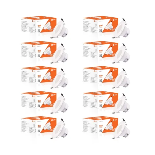 Image of Orient Electric 9W LED Downlight (Cool White, Pack of 10)