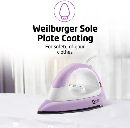 Image of Orient Electric Panache Plus DIPCP11LP 1100 W Dry Iron (White, Purple)