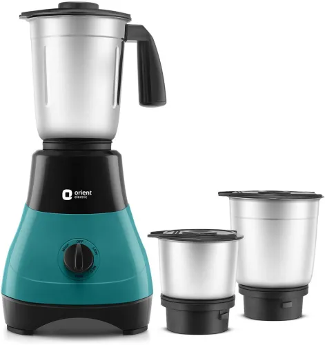 Image of ORIENT FineBlend 500 W Mixer Grinder (MGFB50BB3 | 3 Jars | Blue and Black)