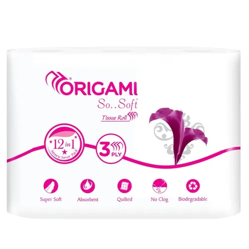 Image of Origami 3 Ply Absorbent Toilet Tissue Paper