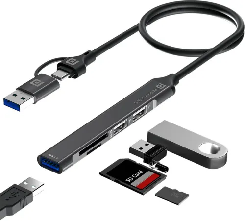 Image of Portronics Mport 31 Plus USB Hub – 5-in-1, USB & Type-C