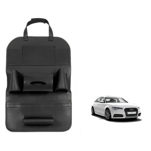 Image of Oshotto Car Backseat Storage Organizer Black, with foldable tray