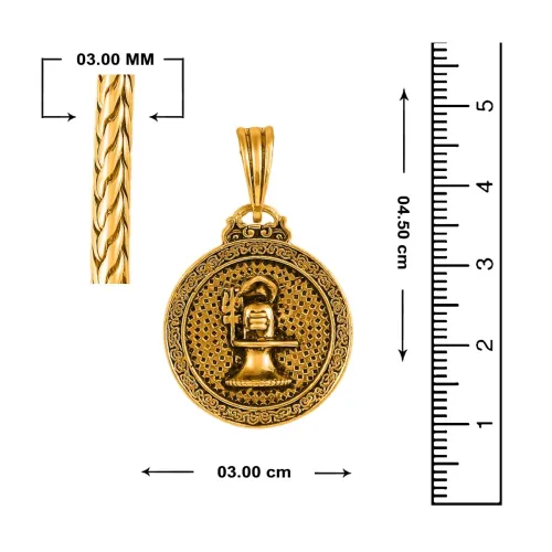 Image of Oxidized Gold Plated Pendant Chain (2304201P)