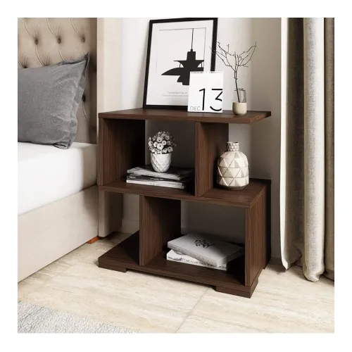 Image of OXMIC Corner Engineered Wood Bedside Table