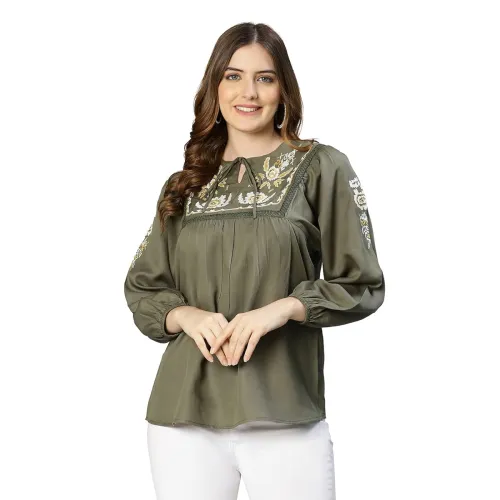 Image of oxolloxo Women's Regular Fit S22010WBL003_Khaki