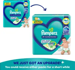 Pampers All Round Protection Diaper Pants, Anti Rash Blanket, Lotion with Aloe