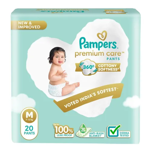Image of Pampers Premium Medium Soft Baby Diapers 20 Count